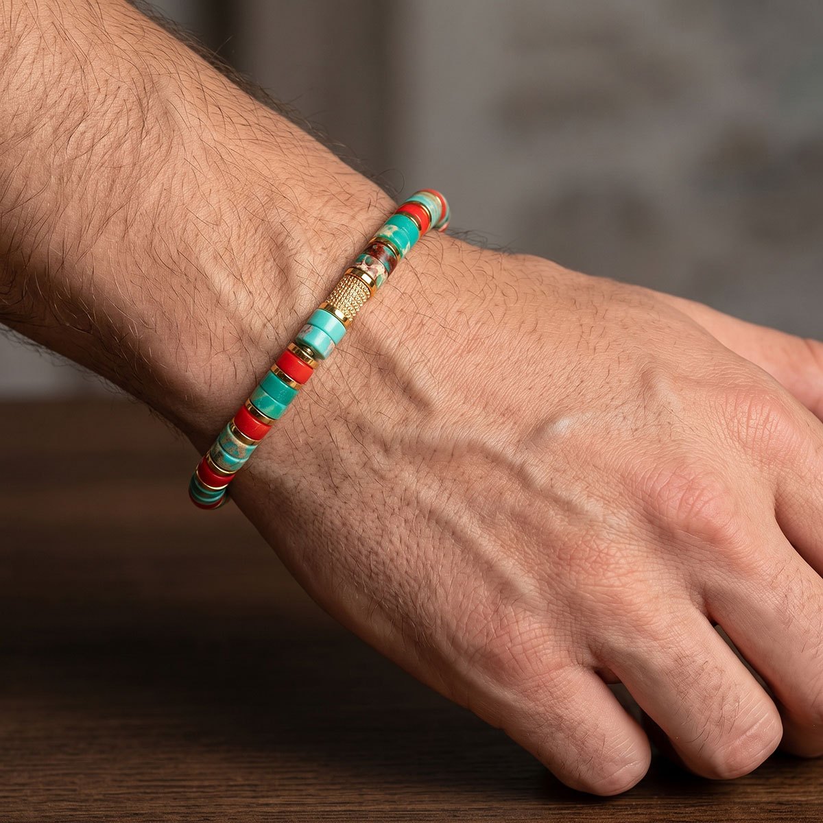 Shoushan Stone Beaded Bracelet for Wealth and Happiness